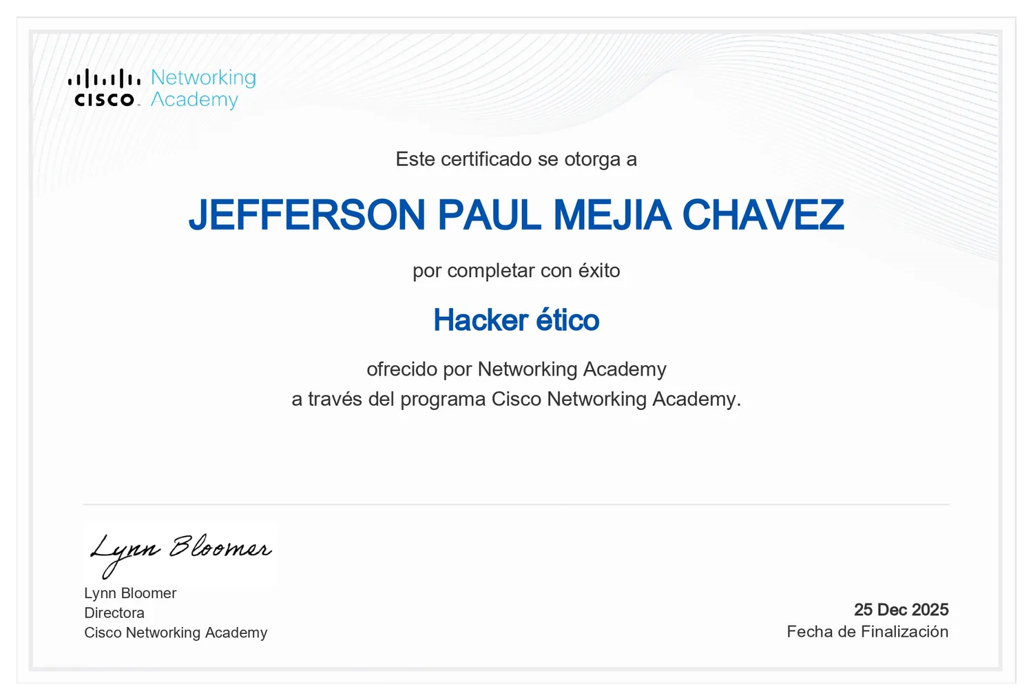 Certificado Hacker ético