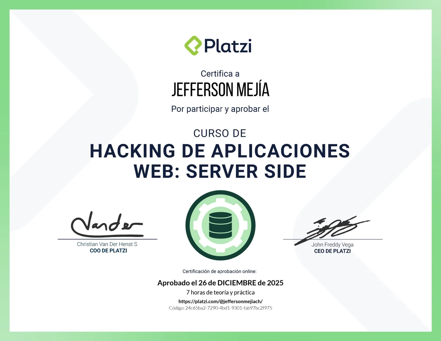 Certificado Hacking de aplicaciones web: Server Side
